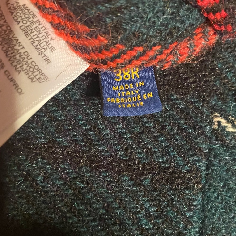 SOLD- Polo Ralph Lauren Tweed Patchwork Vest - Picture 4 of 7